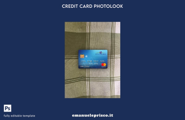 modello frontale photolook mastercard USA Fifth Third Bank in stile verificato