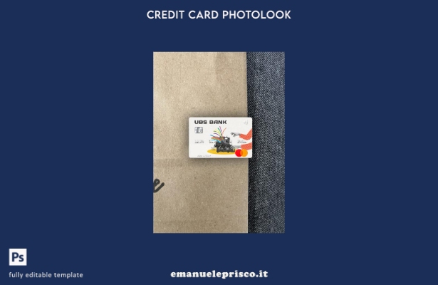 modello frontale photolook mastercard USA UBS Bank in stile verificato