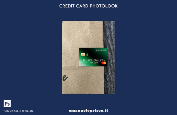 modello frontale photolook mastercard banca Burundi Africa stile verificato