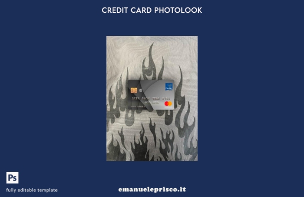 modello frontale photolook mastercard bancario USA Indiana Centier in stile veri