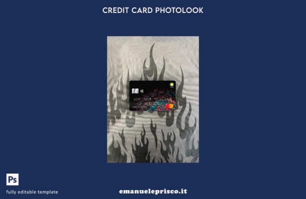 modello frontale photolook mastercard bancario USA MOVO in stile verificato