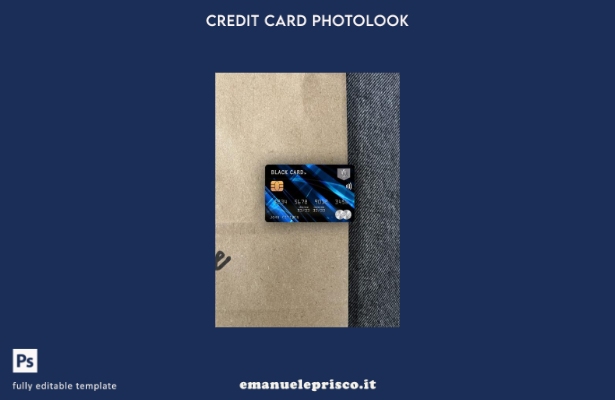 modello frontale photolook mastercard bancario USA USAA stile verificato