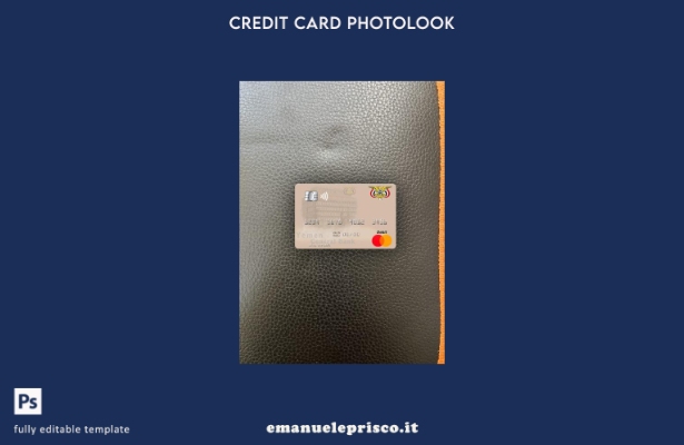modello frontale photolook mastercard della Banca Centrale dello Yemen in stile