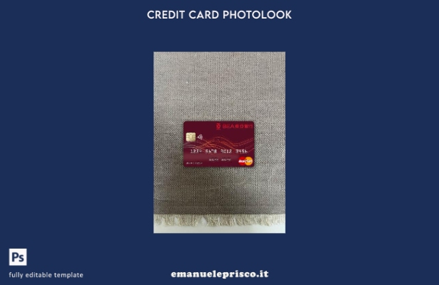 modello frontale photolook mastercard della Banca dell'Asia orientale in stile v