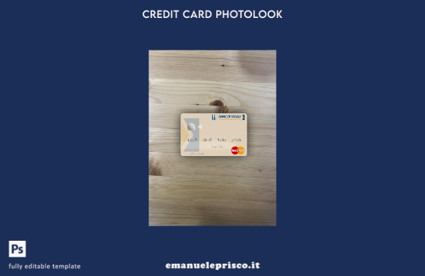 modello frontale photolook mastercard della Banca di Kigali in stile verificato