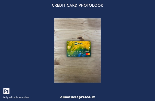modello frontale photolook mastercard della Jamaica National Bank in stile verif