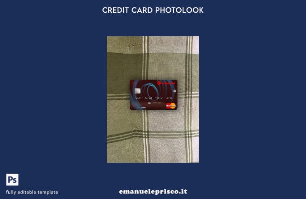 modello frontale photolook mastercard della Japan Chiba Bank in stile verificato