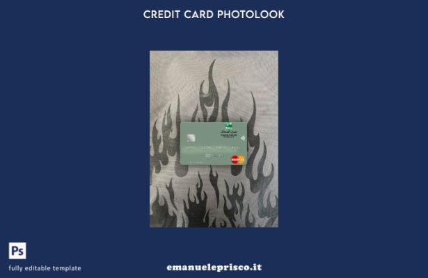 modello frontale photolook mastercard della Libia Sahara Bank in stile verificat