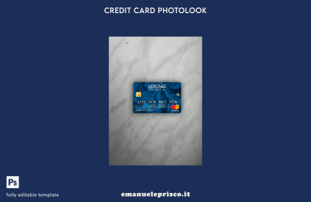 modello frontale photolook mastercard della Libia in stile verificato