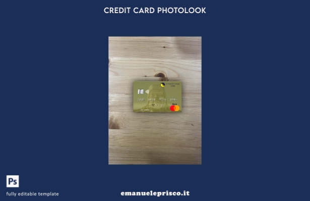 modello frontale photolook mastercard della Mongolia Chinggis Khaan Bank in stil