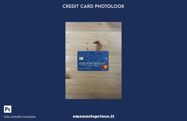 modello frontale photolook mastercard della banca ATA dell'Azerbaigian stile ver