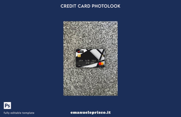 modello frontale photolook mastercard della banca DBS di Singapore in stile veri
