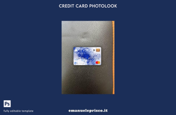 modello frontale photolook mastercard della banca Georgia TBC in stile verificat