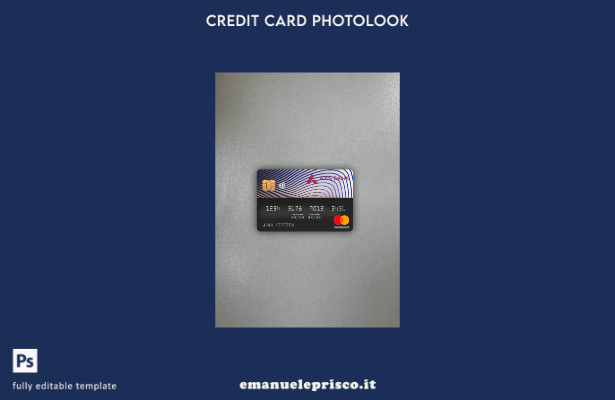modello frontale photolook mastercard della banca India Axis in stile verificato