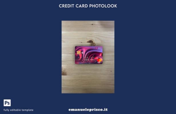 modello frontale photolook mastercard della banca USA New York CFSB stile verifi