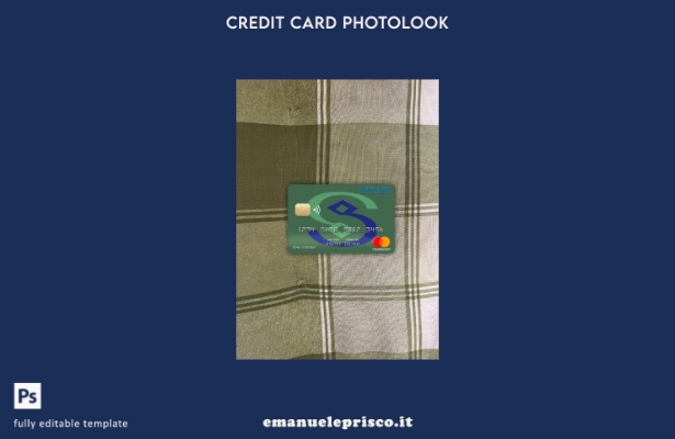 modello frontale photolook mastercard della banca cinese Minsheng in stile verif