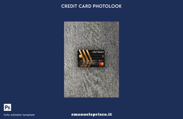 modello frontale photolook mastercard della banca svedese Nordnet AB stile verif