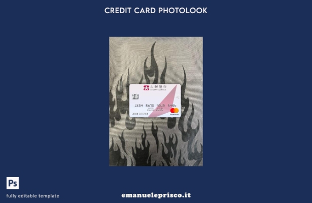 modello frontale photolook mastercard di Hong Kong Dah Sing Bank in stile verifi