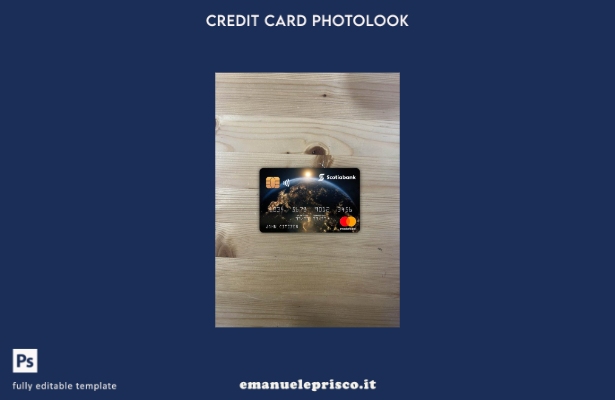modello frontale photolook mastercard di Hong Kong Scotiabank stile verificato
