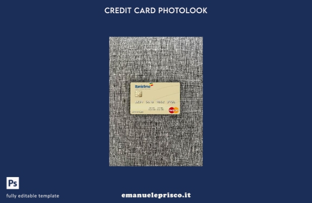 modello frontale photolook mastercard stile Panama Banco Banistmo verificato