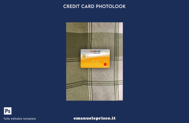 modello frontale photolook oro mastercard della Banca delle Comunicazioni delle