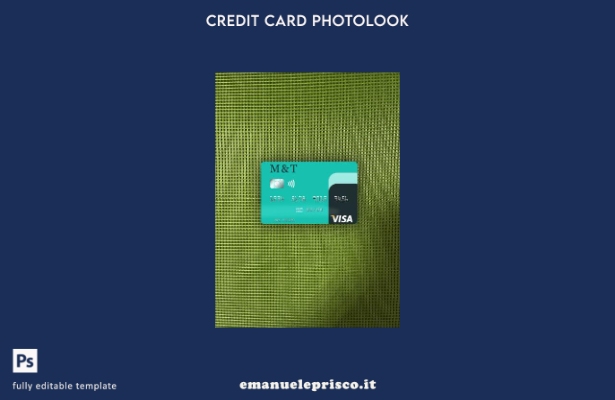 modello frontale photolook per carta Visa USA M&T Bank in stile verificato