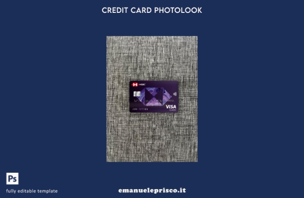 modello frontale photolook per carta classica visto Grecia HSBC stile verificato