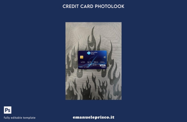 modello frontale photolook per carta classica visto Nigeria Keystone Bank in sti