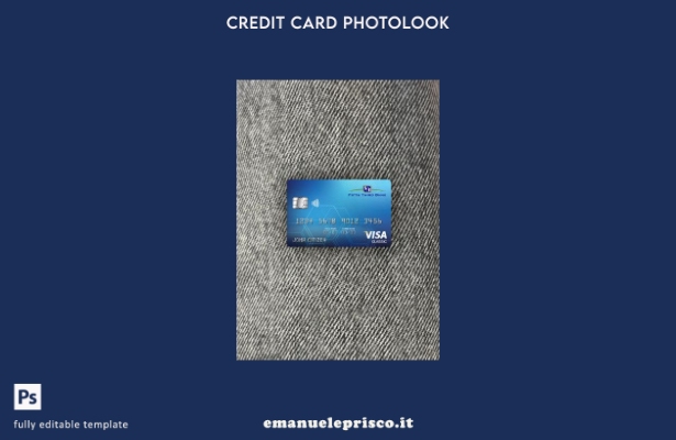 modello frontale photolook per carta classica visto USA Fifth Third Bank in stil