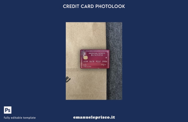 modello frontale photolook per carta da visita prugna AMEX della banca USA BB&T