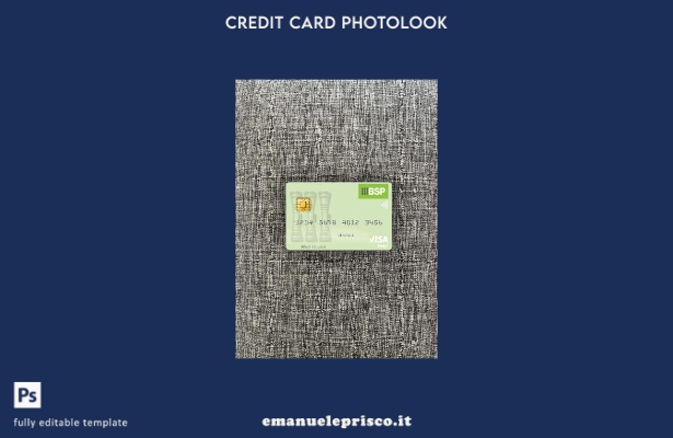 modello frontale photolook per carta di debito Visa BSP Bank stile verificato de