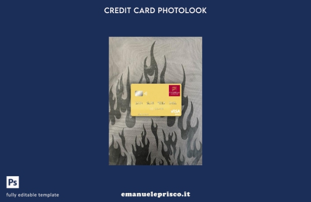 modello frontale photolook per carta di debito visto Grenada CBIC in stile verif