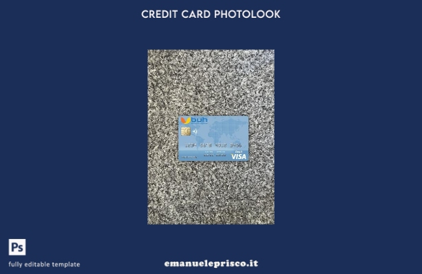 modello frontale photolook per carta di debito visto Haiti BUH Bank stile verifi