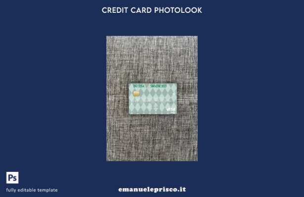 modello frontale photolook per carta di debito visto Italia Intesa Sanpaolo stil