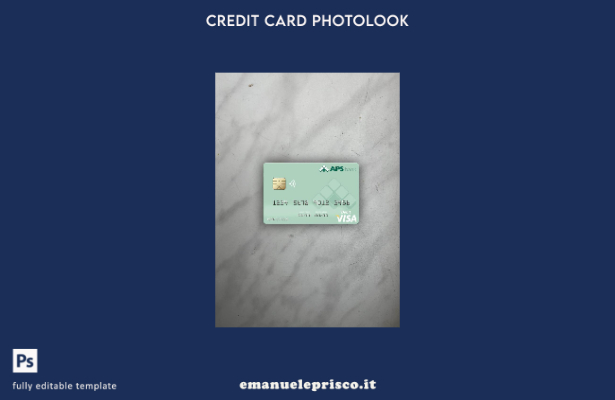 modello frontale photolook per carta di debito visto Malta APS Bank Limited in s