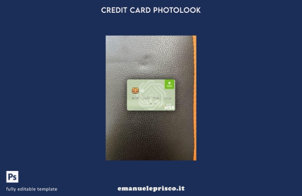 modello frontale photolook per carta di debito visto Palestina Al Quds Bank in s