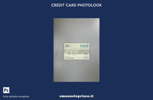 modello frontale photolook per carta di debito visto bancario Burkina Faso stile