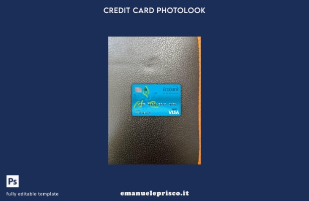 modello frontale photolook per carta di debito visto bancario Camerun Ecobank st