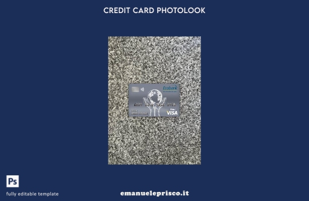 modello frontale photolook per carta di debito visto bancario Congo Ecobank stil