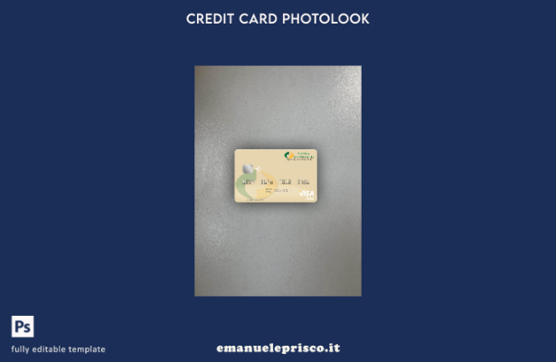 modello frontale photolook per carta di debito visto della Banca di Nevis stile