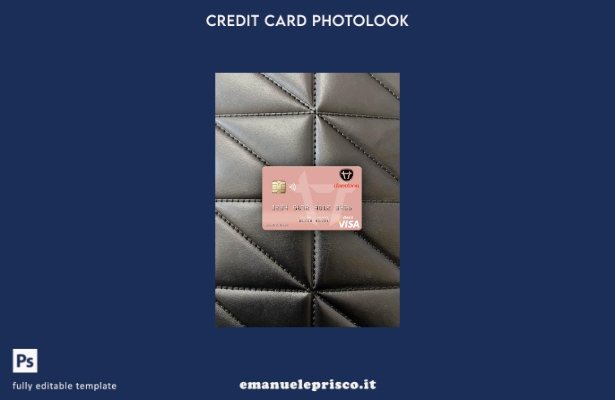 modello frontale photolook per carta di debito visto della Corea del Nord stile