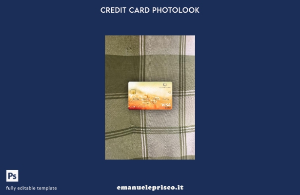 modello frontale photolook per carta elettronica Visa Imperial Bank in stile ver
