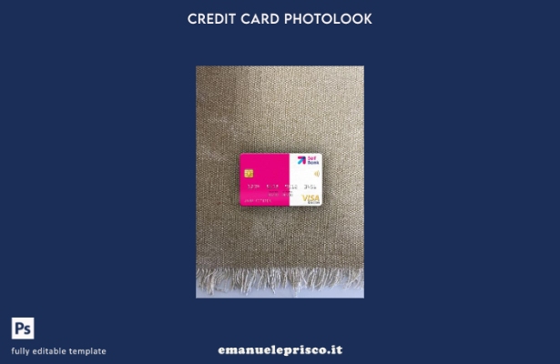 modello frontale photolook per carta elettronica Visa Self Bank Spagna stile ver