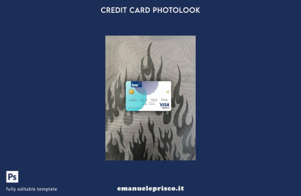 modello frontale photolook per carta elettronica Visa della Nuova Zelanda BNZ Gr
