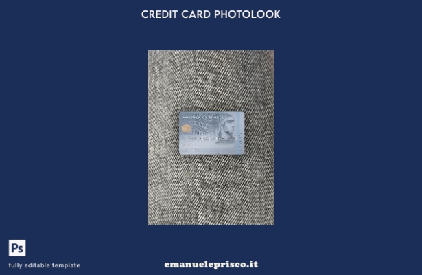 modello frontale photolook per carta platino AMEX della Banca della Cisgiordania