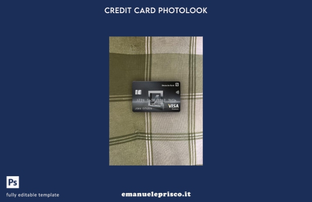 modello frontale photolook per carta platino visto Messico Deutsche Bank in stil