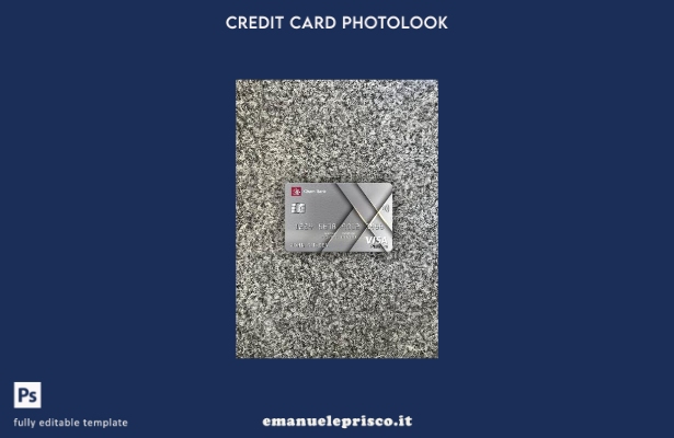 modello frontale photolook per carta platino visto Syria Cham Bank in stile veri