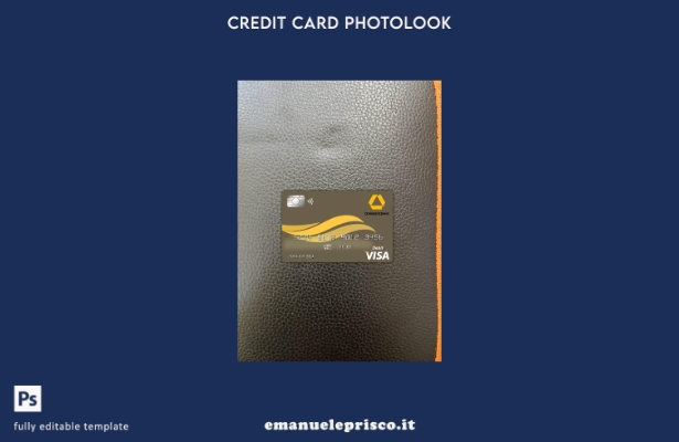 modello frontale photolook per carta visto Belize Commerzbank in stile verificat