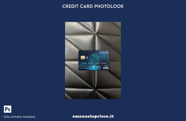 modello frontale photolook per carta visto Chad Ecobank stile verificato