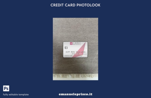 modello frontale photolook per carta visto Hong Kong Dah Sing Bank in stile veri